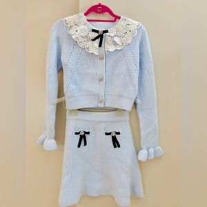 Cardigan & Skirt Set